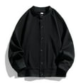 thumbnail image 2 of KIHOUT Men's Stand Collar Bomber Jacket - Modern Aviator Style with Ribbed Trim and Zipper Pockets, 2 of 6