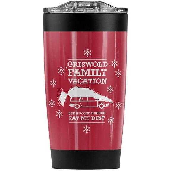 Christmas Vacation/Burn Some Rubber Stainless Steel Tumbler 20 oz Coffee Travel Mug/Cup, Vacuum Insulated & Double Wall with Leakproof Sliding Lid | Great for Hot Drinks and Cold Beverages
