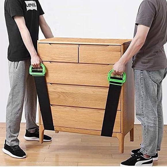 Adjustable Lifting Moving Straps - 2 Pack Furniture Moving Straps for Furniture Boxes Mattress Construction Materials and Heavy Supports Up to 600 Lbs