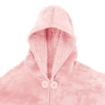 thumbnail image 3 of Catalonia Women's Poncho Cape, Sherpa Fleece Cloak Coat, Snuggly Hooded Wearable Blanket, Gift Idea for Adults and Teen Girls, Pink, 3 of 7