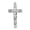 Silver, variant on McVan Sterling Silver Crucifix Pendant Sterling Silver Plain Crucifix with 16" Rhodium Plated Brass Chain and Deluxe Gift Box, Style Plain Crucifix