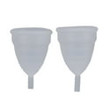 thumbnail image 1 of 2 unids/set de silicona reutilizable para mujeres, copa menstrual, herramienta de cuidado de higiene femenina (blanco), 1 of 3