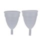 thumbnail image 1 of 2 unids/set de silicona reutilizable para mujeres, copa menstrual, herramienta de cuidado de higiene femenina (blanco), 1 of 3