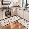 thumbnail image 3 of Kitchen Rugs Sets Of 2,Beige Highland Cow Flower Pattern Anti Fatigue Kitchen Mat Rugs Non Slip Washable,Decorative Kitchen Floor Mats for Kitchen,Sink,Laundry,17"x47"+17"x47", 3 of 5