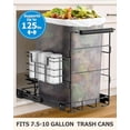 thumbnail image 6 of Pull Out Trash Can Under Cabinet, Under Sink Trash Can Kit for 7.5-10 Gallon with Garbage Bag Holder, Heavy Duty Steel Frame, Holds Up to 125 lb, Easy to Install (Bin Not Included), 6 of 9