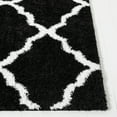 thumbnail image 3 of SAFAVIEH Tahoe Gerald Quatrefoil Shag Runner, 2' x 9', Black/White, 3 of 10