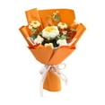thumbnail image 1 of Ramo de flores artificiales de ganchillo, hecho a mano, de punto Amarillo, 1 of 9
