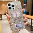 thumbnail image 1 of For iPhone 13 Pro Max Starry Sequin Rhinestones Butterfly Epoxy TPU Phone,iPhone 13 Pro, 1 of 7