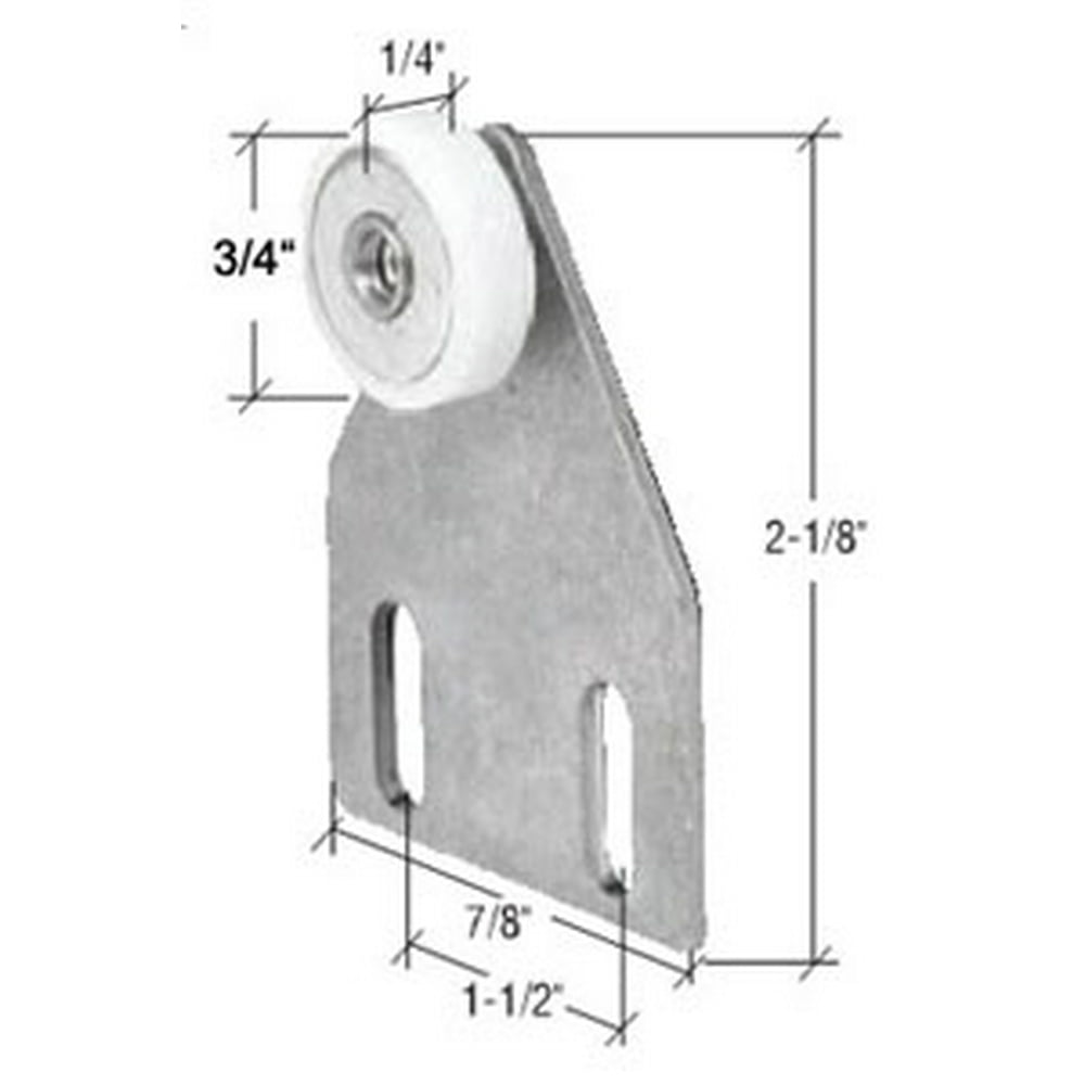 Gordon Glass 3/4" Flat Edge Nylon Sliding Shower Door Roller Assembly