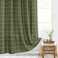 thumbnail image 2 of Zrodlmo Boho Farmhouse Shower Curtain with Hooks Rustic Cottagecore Fabric Bathroom Curtain with Tassels, 72" x 72", Green, 2 of 8