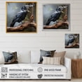 thumbnail image 4 of Designart "Guardian Raven in Mystique II" Animals Framed Wall Art Decor - Modern Brown Raven Entryway Framed Wall Art, 4 of 6