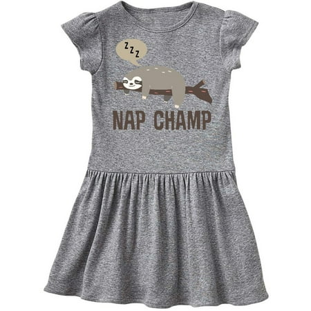 

Inktastic Sloth Nap Champ New Baby Gift Toddler Girl Dress