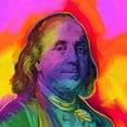 thumbnail image 3 of Green, Howie 20x20 Black Modern Framed Museum Art Print Titled - Ben Franklin Pop Art, 3 of 5