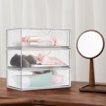 thumbnail image 4 of OUNONA 3Pcs Stackable Makeup Organizer Lipsticks Container for Bathroom Women with Dirt Protection, 4 of 5