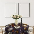 thumbnail image 3 of Btomtd 47.24 x 47.24 inch Halloween Oil Resistance Table Cloth Circular Festive Tablecloth Digital Printed Table Cloth for Holiday, G, 3 of 5