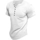 thumbnail image 1 of Camisa Henley de manga corta y cuello redondo para hombre, prenda deportiva informal - Poliéster (S-XXL), 1 of 2