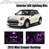 XtremeVision Interior LED for Mini Cooper 2015 Hardtop 4 Doors 7 pcs Pink Interior LED Kit Installation Tool