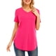 thumbnail image 4 of La nueva manga del cortocircuito del cuello del color sólido V de la camiseta de las mujeres de l Romacci Camiseta mujer, 4 of 7