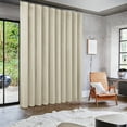 thumbnail image 3 of XWZO 100x96 Patio Sliding Door Curtains 1 Panel, Extra Wide Curtains for Glass Door, Blackout Ivory Curtain Panel for Privacy Protection, Ivory, 3 of 8