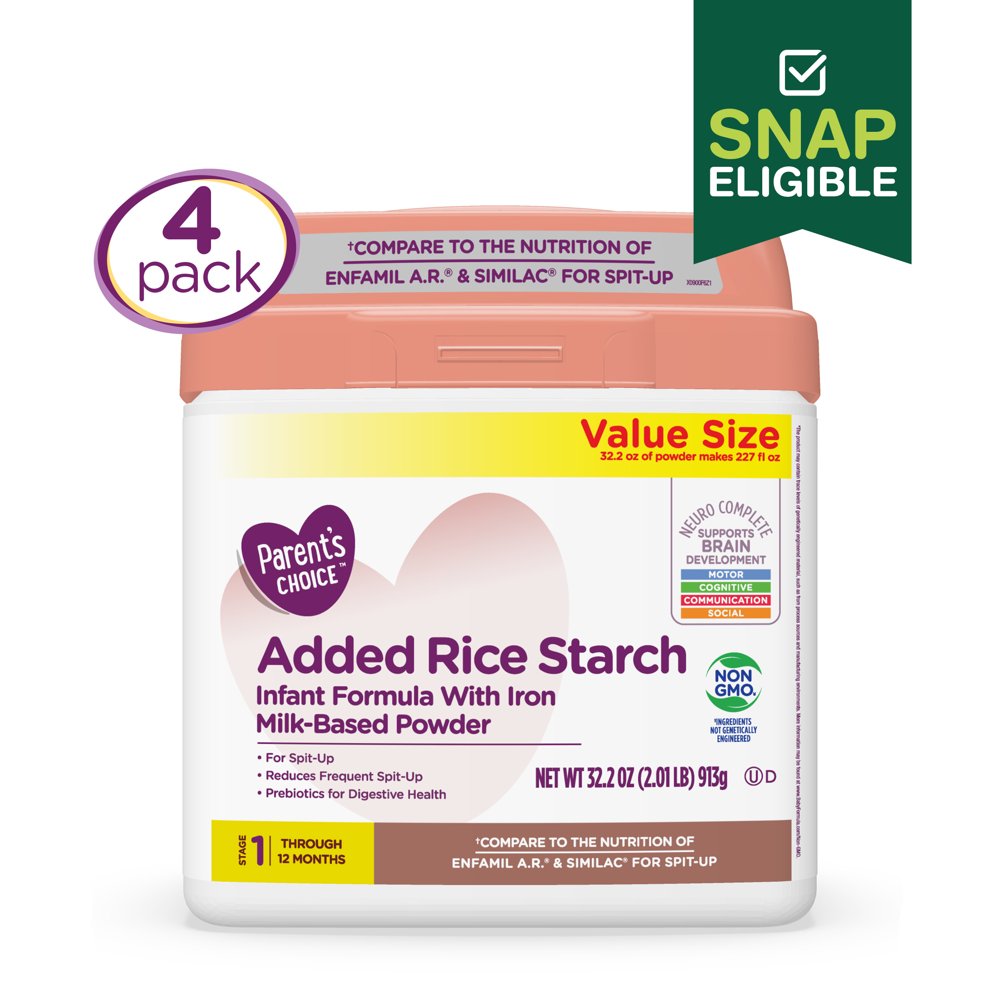 Parent�s Choice Added Rice Starch Baby Formula Reduces