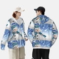 thumbnail image 4 of Balery Christmas Snowman In The Snow Sudadera ligera de manga larga con capucha y protección solar UPF 50+ para hombre y mujer, ideal para pesca y running-XX-Large, 4 of 7