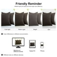 thumbnail image 6 of Unique Bargains 2-Pack Solid Waterproof Decorative Throw Pillow Covers Brown 18" x 18", 6 of 8