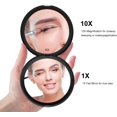 thumbnail image 2 of Round Compact Mirror, Portable Mirror 1X/10X Magnifying Double-Sided Handheld Mini Mirror for Wallet Pocket Mirror and Travel Makeup Mirror, Essentials Items Women and Girls (Black), 2 of 5