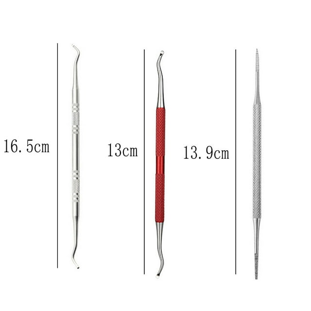 3PCS Ingrown Toenail File & Lifter ,Stainless Steel ingrown toenail tool,Double Sided Cleaner Tool