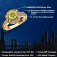 thumbnail image 2 of Gem Stone King 18K Yellow Gold Plated Silver Canary Mystic Topaz and White Moissanite Engagement Ring for Women (1.39 Cttw, Center 6MM, Gemstone, Available in Size 5, 6, 7, 8, 9), 2 of 6