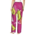 thumbnail image 3 of Fotbe Pink Green Avocado Women's Pajama Pants,Sleepwear Pants,Pj Bottoms Drawstring And Pockets-Large, 3 of 9