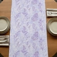 thumbnail image 5 of Table Runners 70 Inches Long Dress Scarves, Light Purple Flowers Farmhouse Coffee/Dining/Kitchen Table Decor, Holiday Table Runner, Spring Vintage Flowers Rustic Plants 13x70 Inch, 5 of 9