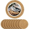 thumbnail image 3 of QUTETN Set Of 24/12/6/4 Round Placemats Plate Chargers 13 Inch  Boho Farmhouse Rustic Place Mats For Dining Table Decor  Rattan Wicker Table Mats Jute Braided Chargers For Dinner Plates, 3 of 6