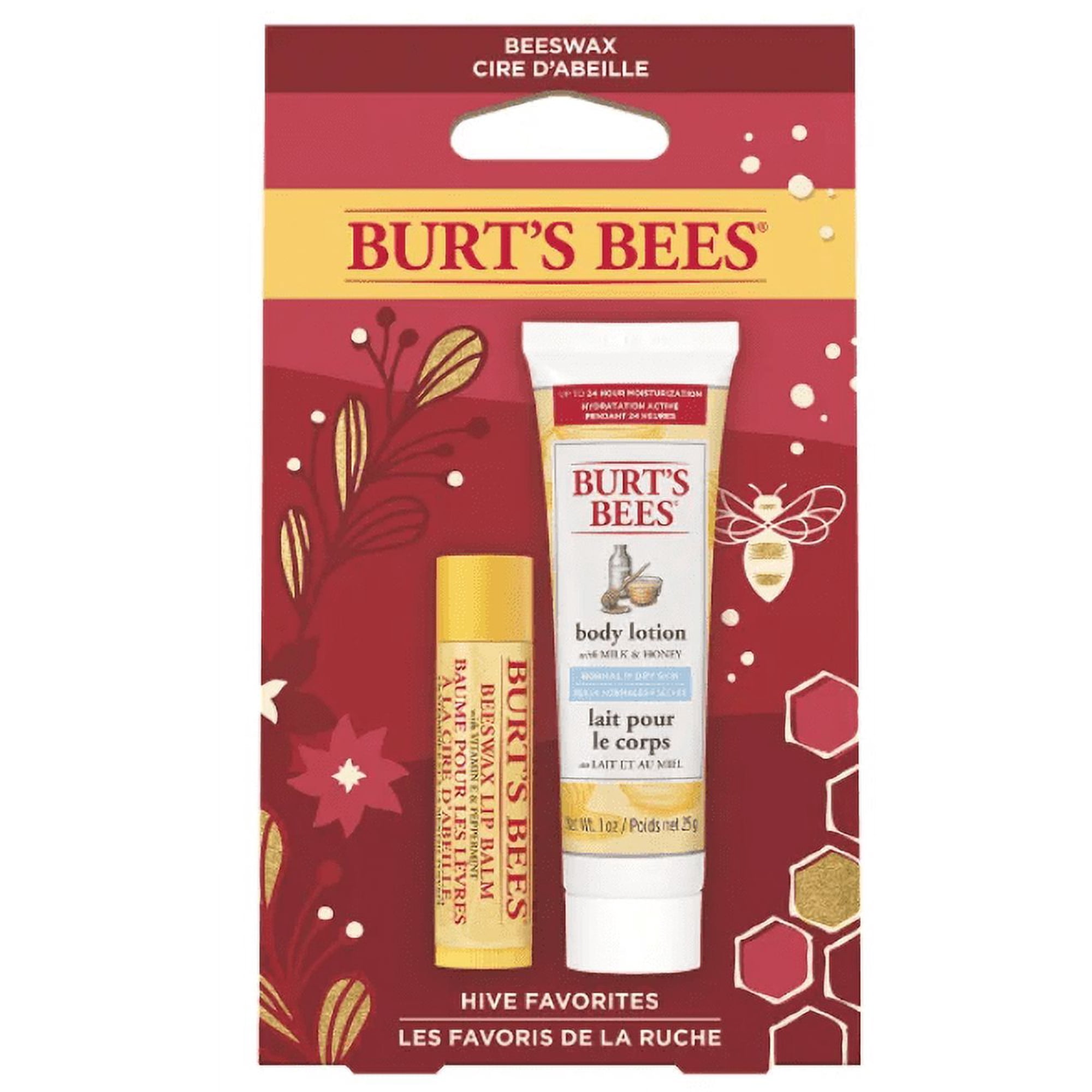 Burt's Bees? Hive Favorites Beeswax Holiday Gift Set, 2 Products - Beeswax Lip Balm and Body Lotion