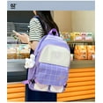 thumbnail image 3 of Kezqiaxn 5Pc Nursing School Backpack for Girls New Elementary School Backpack Back to Schools Season Schoolbags Korean Girl Backpack Junior High School Bag Backpack Clearance Sale Purple, 3 of 4
