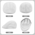 thumbnail image 5 of 2 Pack Men's Mesh Cap Breathable Summer Newsboy Hat Beret Ivy Cap Irish Hiking Fisherman Hats, 5 of 7