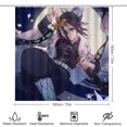 thumbnail image 2 of Kochou Shinobu-theme 4-Piece Shower Curtain Set with Rugs, Waterproof Bathroom Decor Set Includes Bath Mat, U-Shaped Rug, Toilet Lid Cover and Curtain with Hooks, 2 of 6