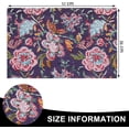 thumbnail image 2 of Dhaka International Floral Cotton Placemats, Purple, 10 x 10 in, Stain Resistant, Set of 6, 2 of 4