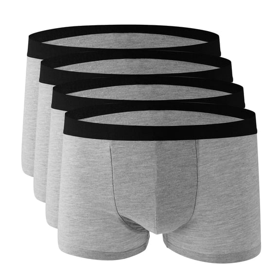 qelini 4 Pack Mens Briefs Underwear Pack Solid Elastic Waist Underpants Stretch Lightweight Trunks Comfortable Underwear