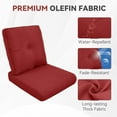 thumbnail image 3 of Planntonneo Outdoor Wicker Furniture Cushion Set, 25 x 22 x 4 Deep Seat Patio Chair Cushions, Red, 1 Set, 3 of 8
