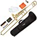 thumbnail image 3 of Mendini by Cecilio Trombone Kit - Bb Tenor Brass Instruments for Kids, Beginners w/Case & Gloves, 3 of 4
