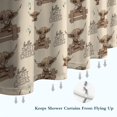 thumbnail image 6 of Beige Highland Cow Fence Pattern Shower Curtain 72"x84" ,Bathroom Decorative Shower Curtains Set with 12 Hooks,Modern Waterproof Washable Shower Curtain, 6 of 6