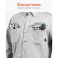 thumbnail image 4 of KFFKFF FR Shirts for Men, 7oz. Flame Resistant Welding Jacket, Machine Washable Cotton Heat-Resistant Welding Shirt, 4 of 8