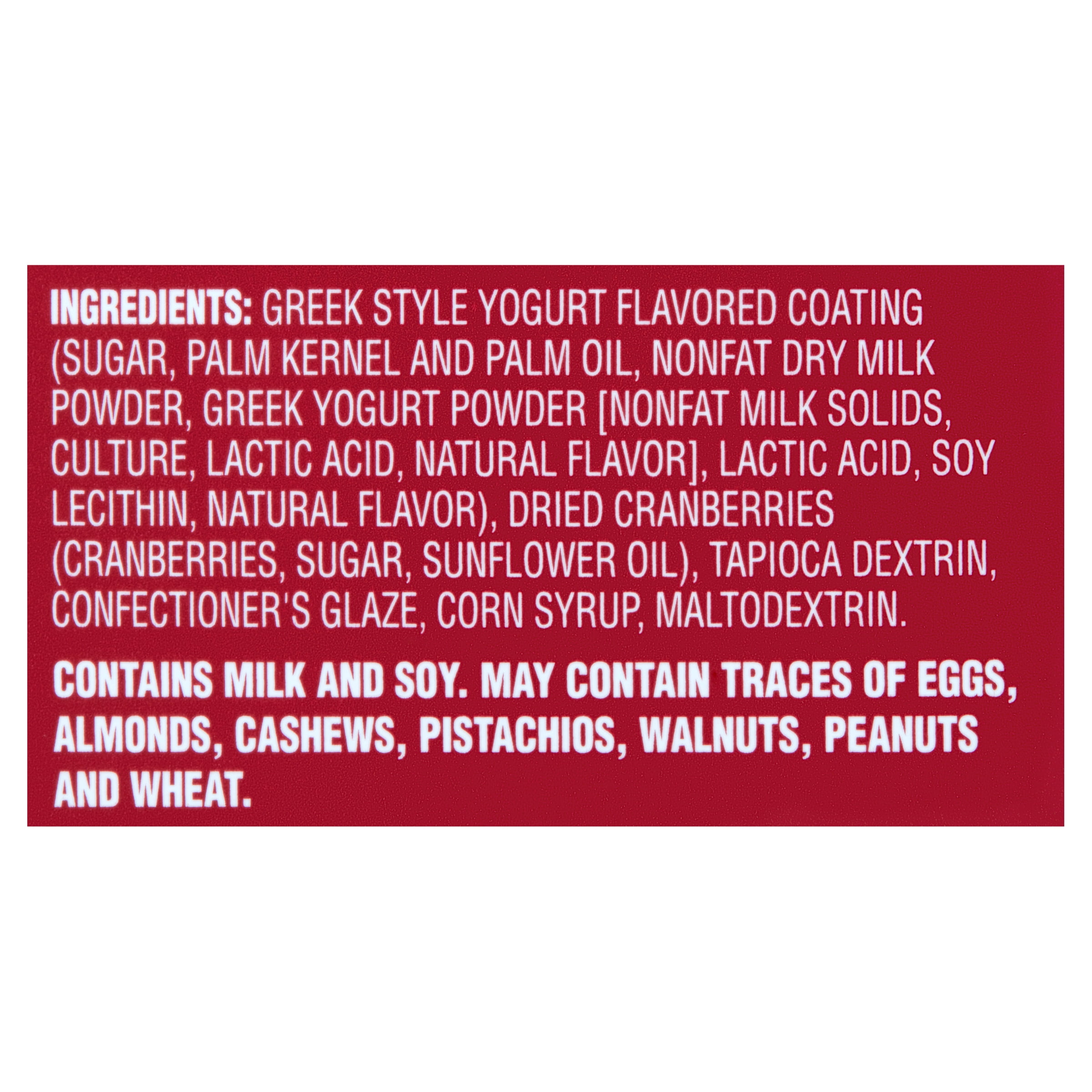 Great Value Greek Style Yogurt Cranberries, 1.5 oz, 6 Count