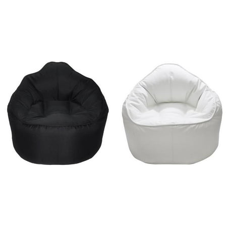 (Set of 2) Bean Bag Chair in Black and White | Walmart Canada