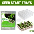 thumbnail image 2 of Bandeja de plántulas LYD Kit de germinación y crecimiento de bandeja de semillas transparente de 120 celdas con etiqueta blanca para plantas (5 bandejas, 24 celdas por bandeja) LYD 1024152, 2 of 2