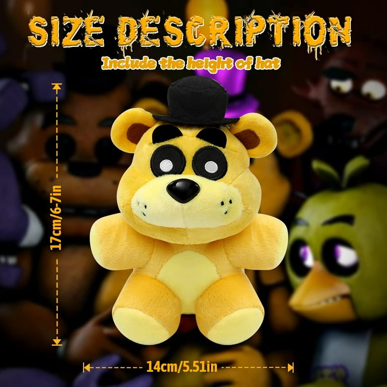  Ycixri FNAF Golden Freddy Plush Toy Suitable for Collection, FNAF  Plushies Stuffed Doll for Boy Girl Christmas Halloween Birthday Gift, 8“ (Golden  Freddy) : Toys & Games