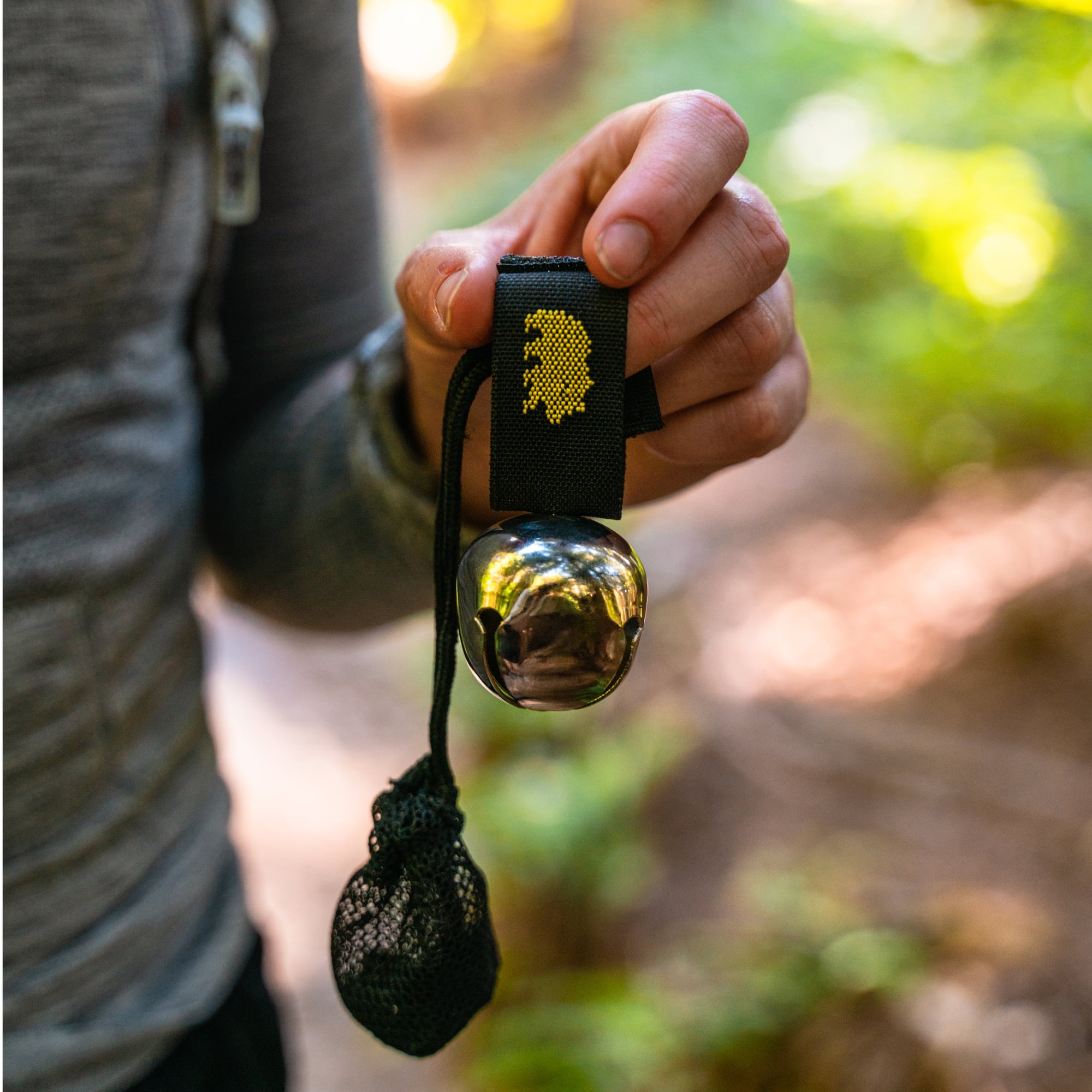 Coghlan's  Bear Bell with Magnetic Silencer, Silver, With Velcro Strap, For Hiking, Backpacking, Camping