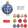thumbnail image 3 of Cateissary Bola inflable impermeable de Navidad, decoración de camino de Patio de Navidad, sala de estar, adorno de Año Nuevo, juguetes, suministros para Kits de decoración para fiestas rayas rojas Cateissary HA010309-06, 3 of 6