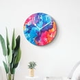 thumbnail image 4 of 16 Inch Wall Clock Battery Operated Silent Clock Decorative for Office, Kitchen, Outdoor, Living Room，Modern Colorful Tie Dye Lovely, 4 of 4
