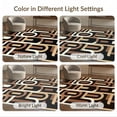 thumbnail image 7 of ODIKA 5'x7' Washable Area Rug Alfombras Abstract Geometric Bands Featuring Stacked Throw Para for Small Living Room, Bedroom, Easy Care, Non-Shedding, Pet Friendly, 7 of 7